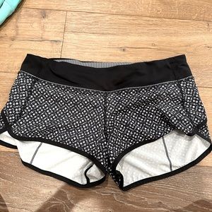 LULULEMON discontinued black and white shorts